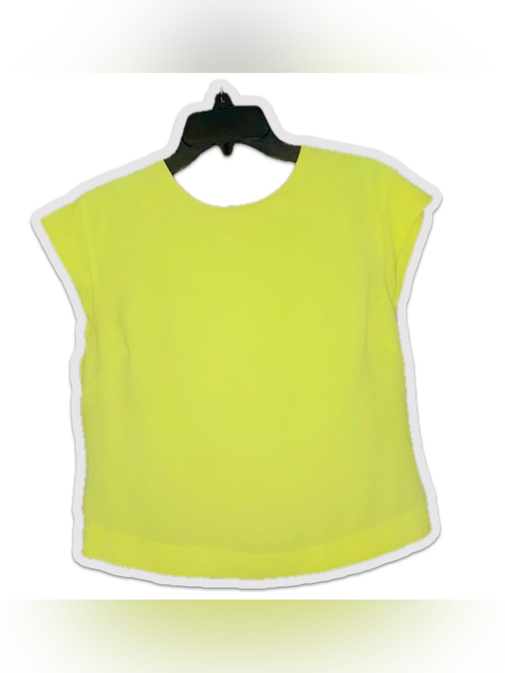 Cato Neon Yellow Cap-Sleeve Top